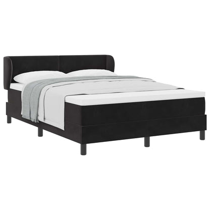 Letto a molle con testiera Nero 160 x 200 cm Velluto | homemem39