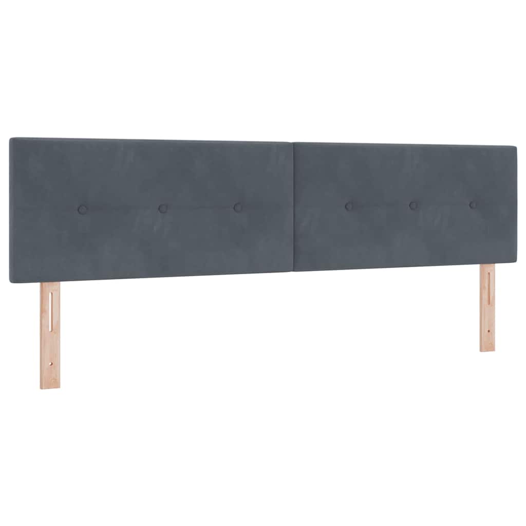 Letto a molle con testiera Grigio scuro 180 x 200 cm Velluto | homemem39