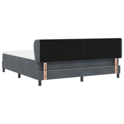 Letto a molle con testiera Grigio scuro 180 x 200 cm Velluto | homemem39