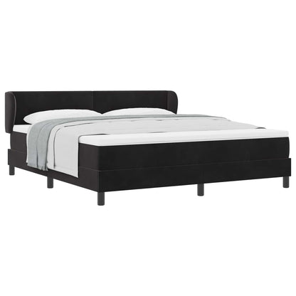 Letto a molle con testiera Nero 180 x 200 cm Velluto | homemem39