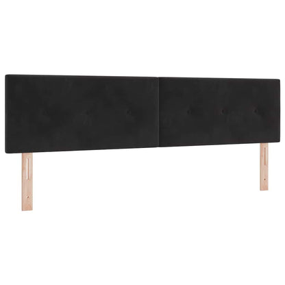 Letto a molle con testiera Nero 180 x 200 cm Velluto | homemem39