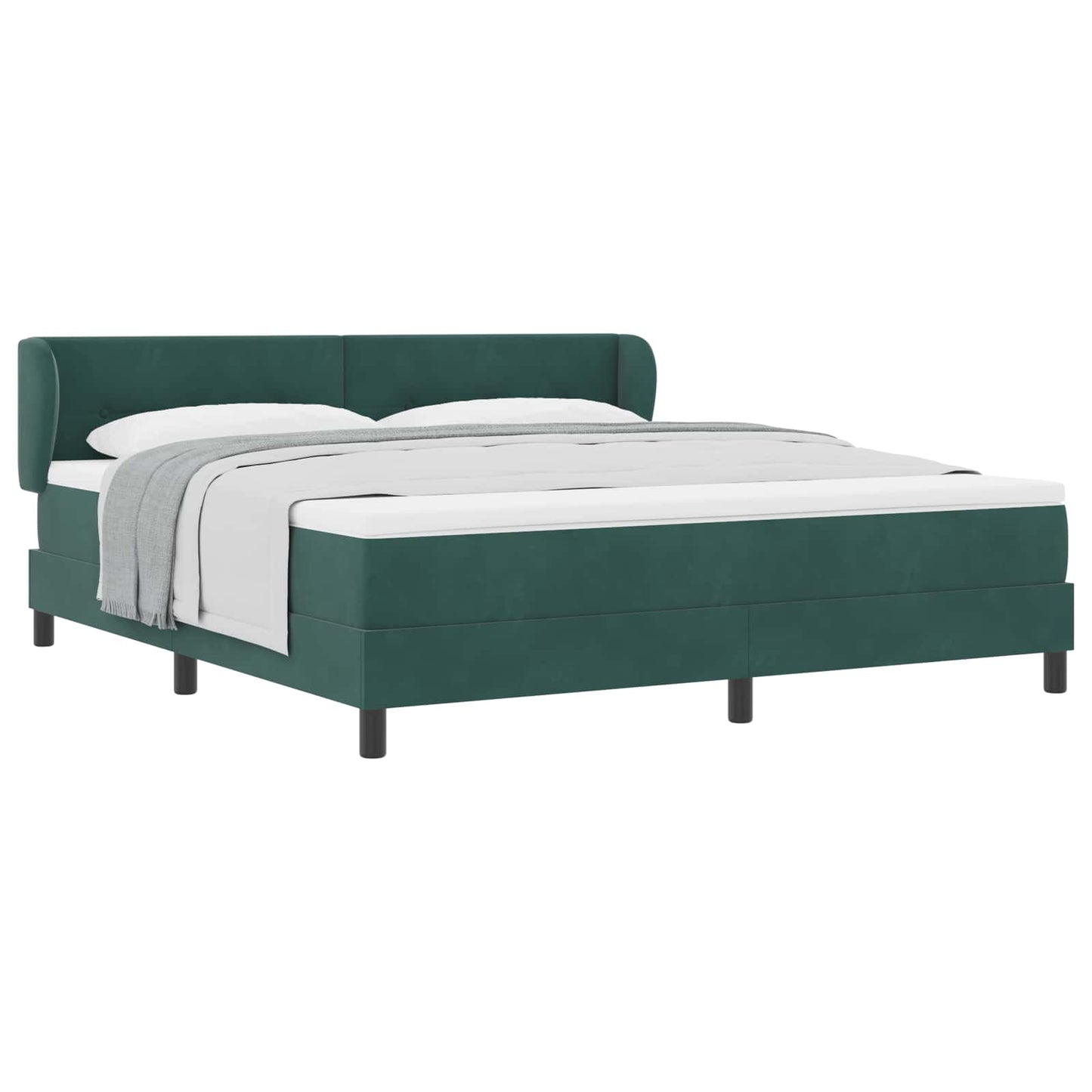 Letto a molle con testiera Verde scuro 180 x 200 cm Velluto | homemem39