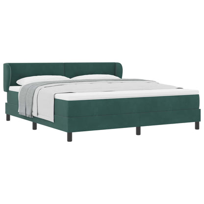 Letto a molle con testiera Verde scuro 180 x 200 cm Velluto | homemem39