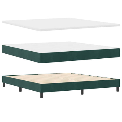 Letto a molle con testiera Verde scuro 180 x 200 cm Velluto | homemem39