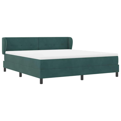Letto a molle con testiera Verde scuro 180 x 200 cm Velluto | homemem39