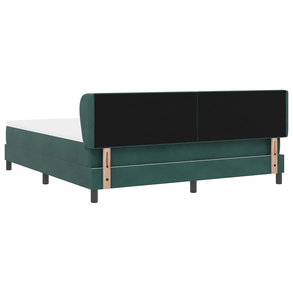 Letto a molle con testiera Verde scuro 180 x 200 cm Velluto | homemem39