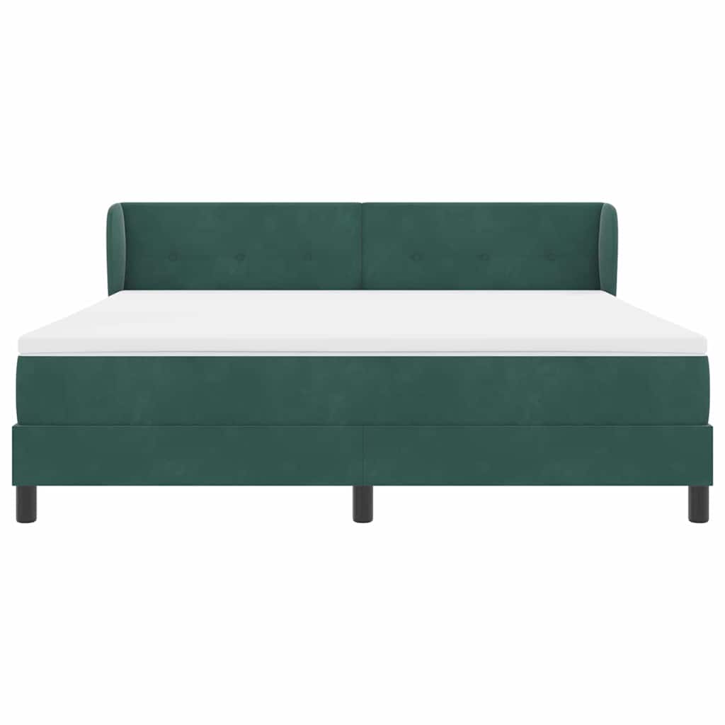 Letto a molle con testiera Verde scuro 180 x 200 cm Velluto | homemem39