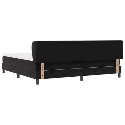 Letto a molle con testiera Nero 200 x 200 cm Velluto | homemem39
