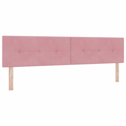 Letto a molle con testiera Rosa 200 x 200 cm Velluto | homemem39