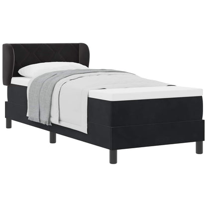 Letto a molle con testiera Nero 80 x 200 cm Velluto | homemem39