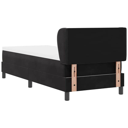 Letto a molle con testiera Nero 80 x 200 cm Velluto | homemem39
