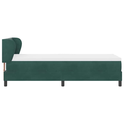 Letto a molle con testiera Verde scuro 80 x 200 cm Velluto | homemem39