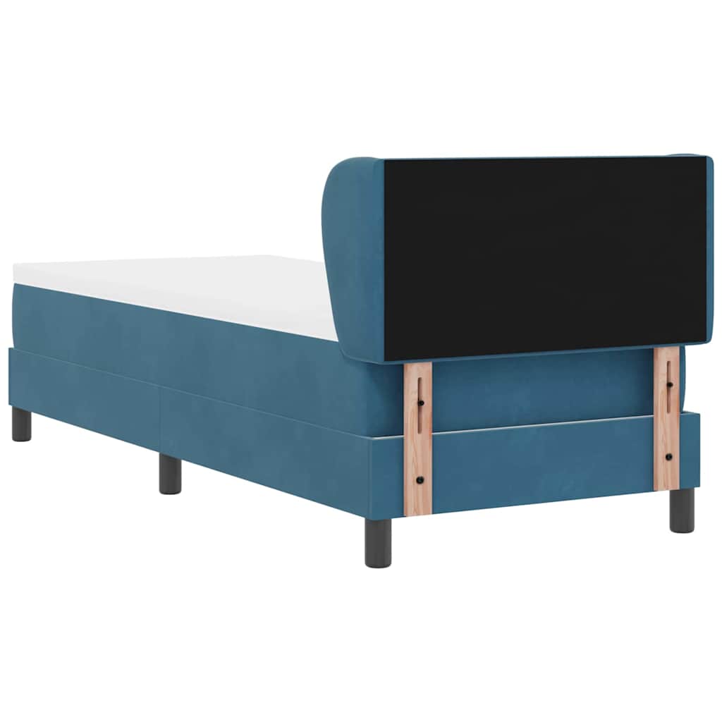 Letto a molle con testiera Blu scuro 80 x 200 cm Velluto | homemem39