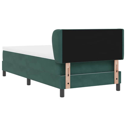 Letto a molle con testiera Verde scuro 90 x 200 cm Velluto | homemem39