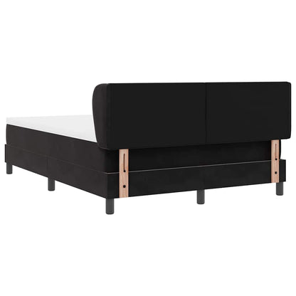 Letto a molle con testiera Nero 140 x 190 cm Velluto | homemem39
