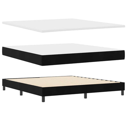 Letto a molle con testiera Nero 180 x 200 cm Velluto | homemem39