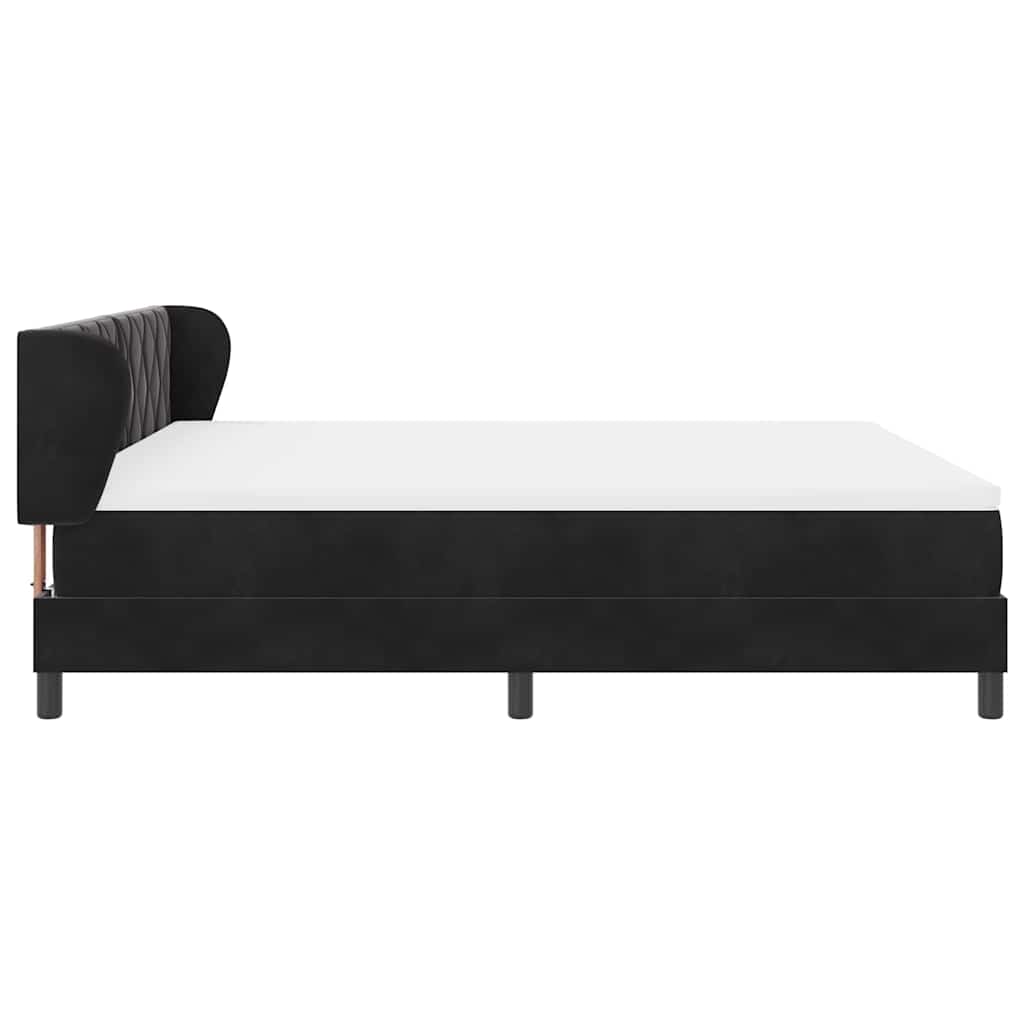 Letto a molle con testiera Nero 180 x 200 cm Velluto | homemem39