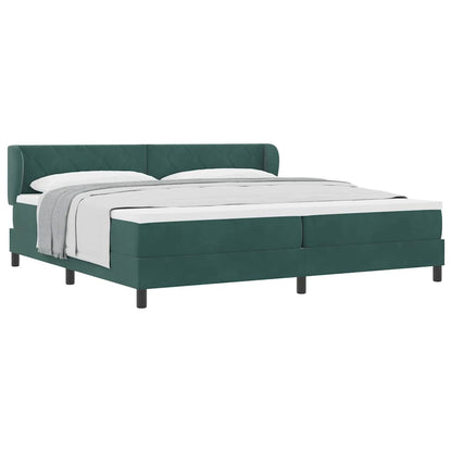 Letto con Molle e Materasso Grigio Scuro 80x200 cm Velluto