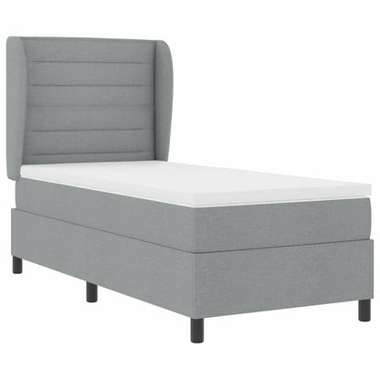 Letto a molle con materasso Grigio chiaro 80 x 200 cm Tessuto | homemem39