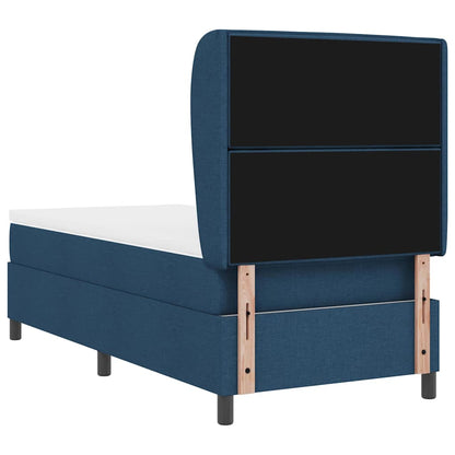 Letto a molle con materasso Blu 90 x 190 cm Tessuto | homemem39