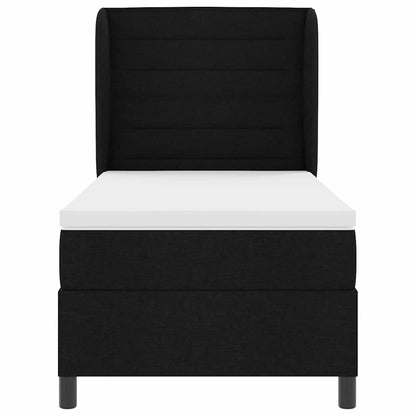 Letto a molle con materasso Nero 90 x 200 cm Tessuto | homemem39
