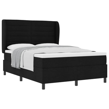 Letto a molle con materasso Nero 140 x 200 cm Tessuto | homemem39