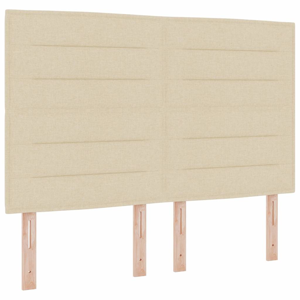 Letto a molle con materasso Crema 140 x 200 cm Tessuto | homemem39
