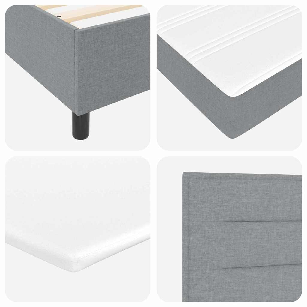 Letto a molle con materasso Grigio chiaro 160 x 200 cm Tessuto | homemem39
