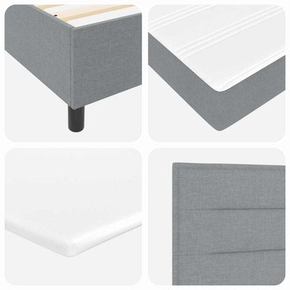 Letto a molle con materasso Grigio chiaro 160 x 200 cm Tessuto | homemem39
