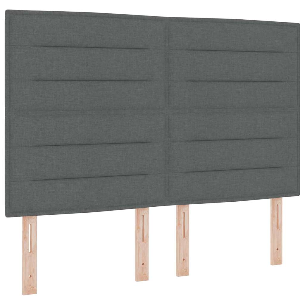 Letto a molle con materasso Grigio scuro 160 x 200 cm Tessuto | homemem39