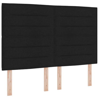 Letto a molle con materasso Nero 160 x 200 cm Tessuto | homemem39