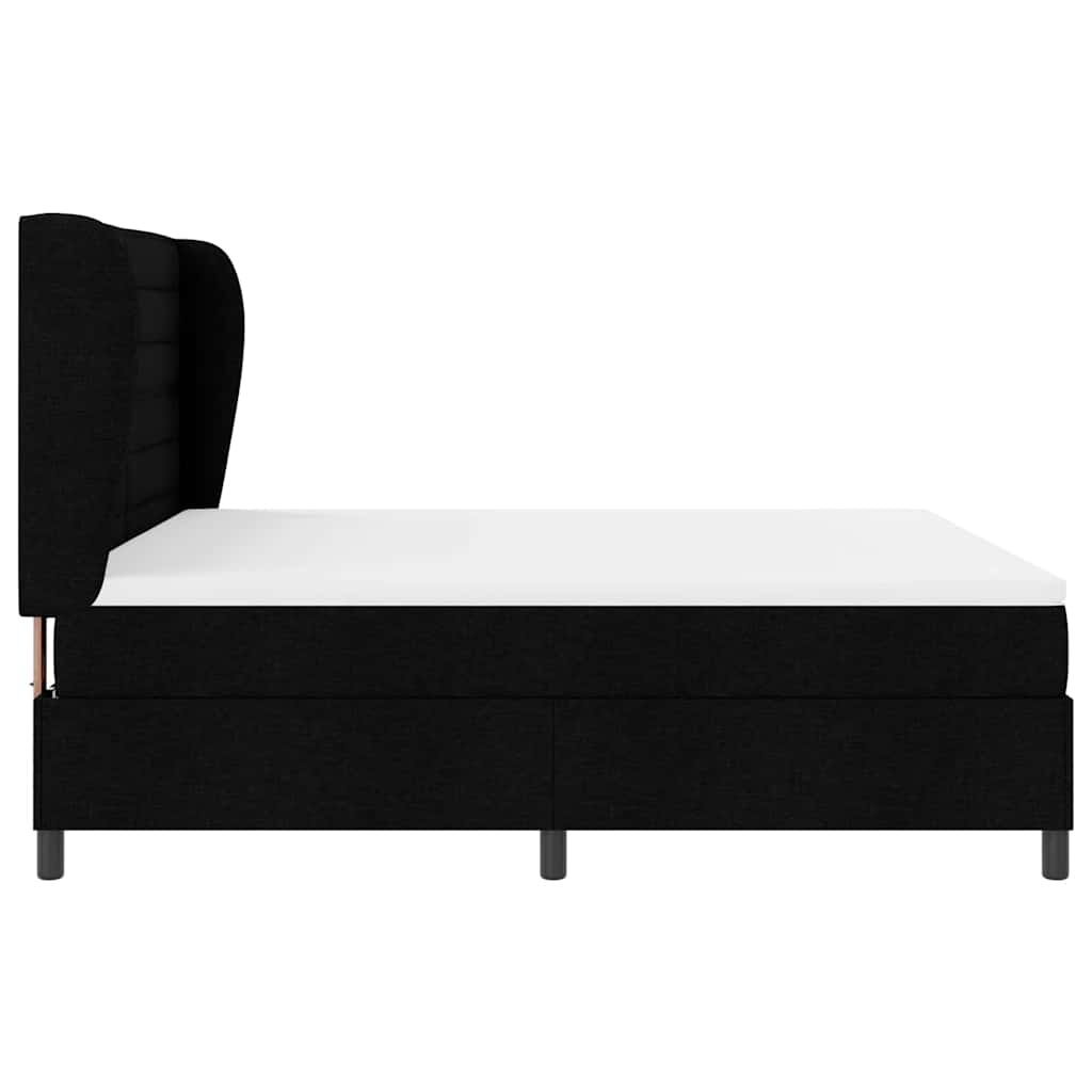 Letto a molle con materasso Nero 180 x 200 cm Tessuto | homemem39