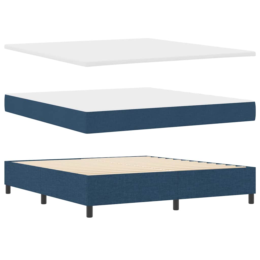 Letto a molle con materasso Blu 180 x 200 cm Tessuto | homemem39