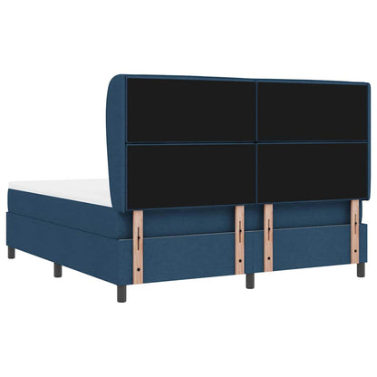 Letto a molle con materasso Blu 180 x 200 cm Tessuto