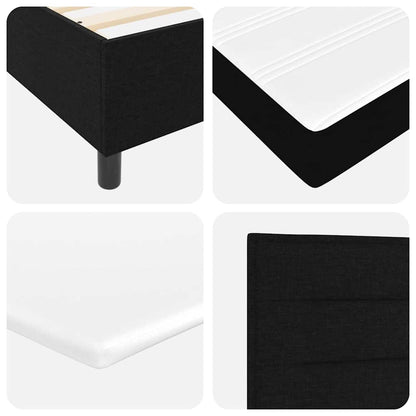 Letto a molle con materasso Nero 200 x 200 cm Tessuto | homemem39