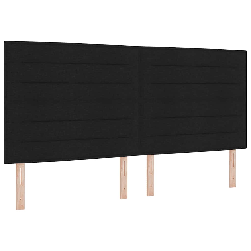 Letto a molle con materasso Nero 200 x 200 cm Tessuto | homemem39