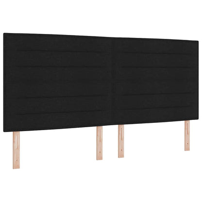 Letto a molle con materasso Nero 200 x 200 cm Tessuto | homemem39