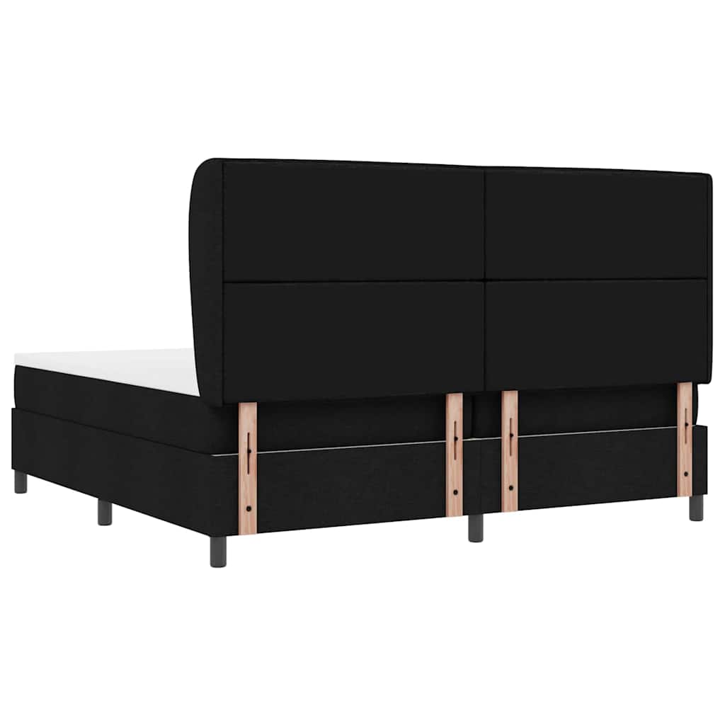 Letto a molle con materasso Nero 200 x 200 cm Tessuto | homemem39