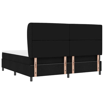 Letto a molle con materasso Nero 200 x 200 cm Tessuto | homemem39