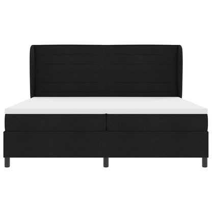 Letto a molle con materasso Nero 200 x 200 cm Tessuto | homemem39