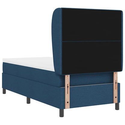 Letto a molle con testiera Blu 80 x 200 cm Tessuto | homemem39