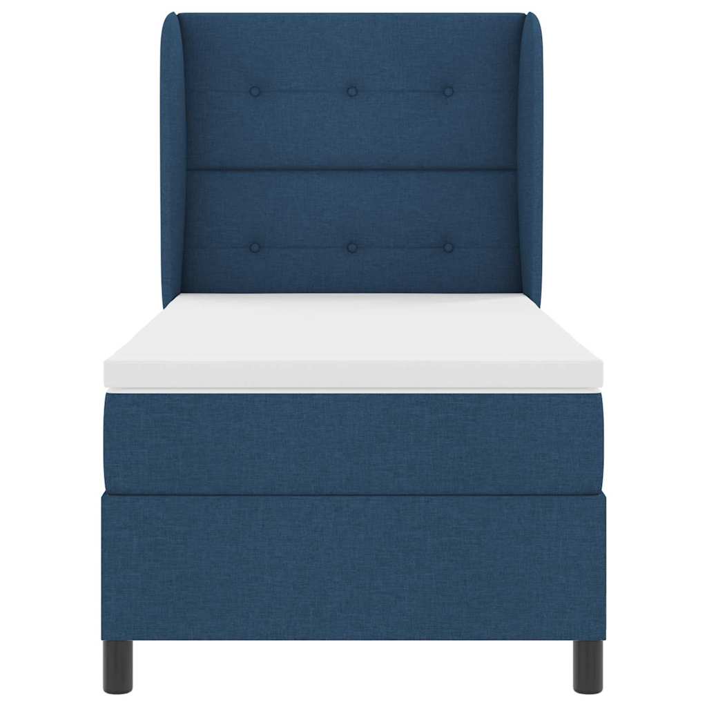 Letto a molle con testiera Blu 80 x 200 cm Tessuto | homemem39