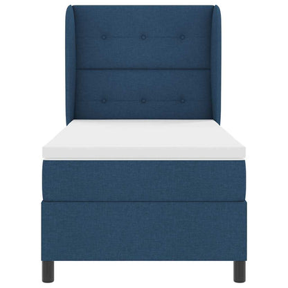 Letto a molle con testiera Blu 80 x 200 cm Tessuto | homemem39