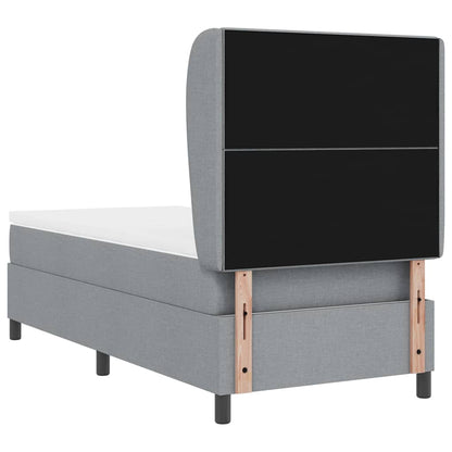 Letto a molle con testiera Grigio chiaro 90 x 200 cm Tessuto | homemem39