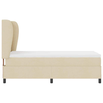 Letto a molle con testiera Crema 90 x 200 cm Tessuto | homemem39