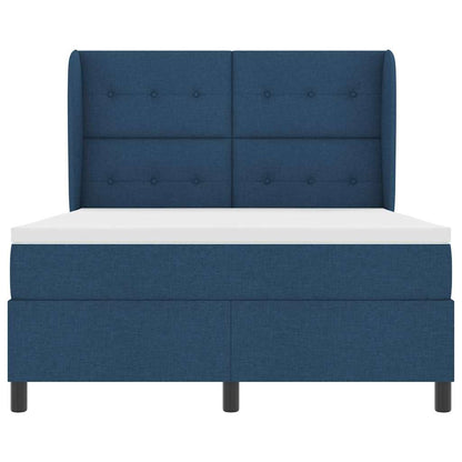 Letto a molle con testiera Blu 140 x 190 cm Tessuto | homemem39