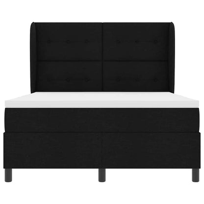 Letto a molle con testiera Nero 160 x 200 cm Tessuto | homemem39