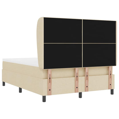 Letto a molle con testiera Crema 160 x 200 cm Tessuto | homemem39