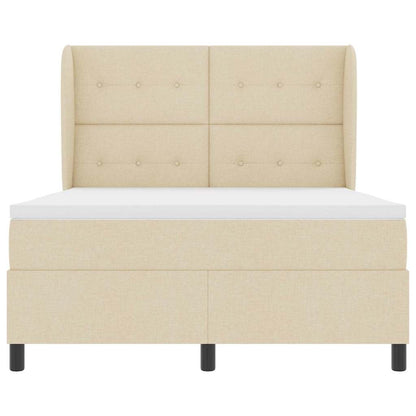 Letto a molle con testiera Crema 160 x 200 cm Tessuto | homemem39