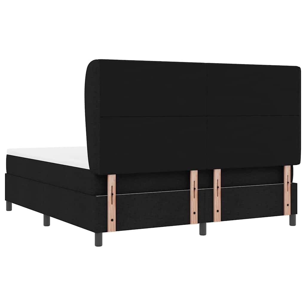 Letto a molle con testiera Nero 180 x 200 cm Tessuto | homemem39